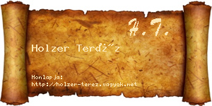 Holzer Teréz névjegykártya